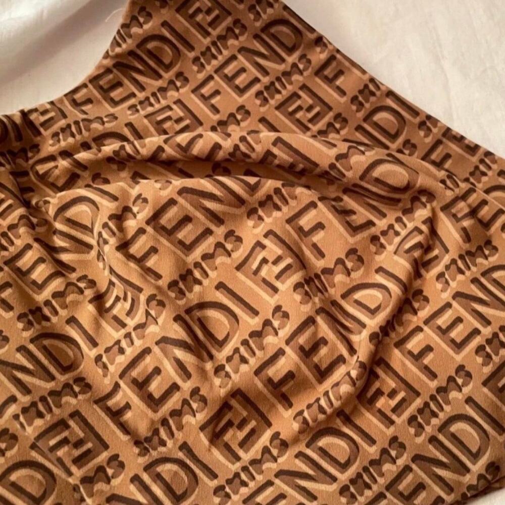 Skims Fendi brown & tan bralette 3x